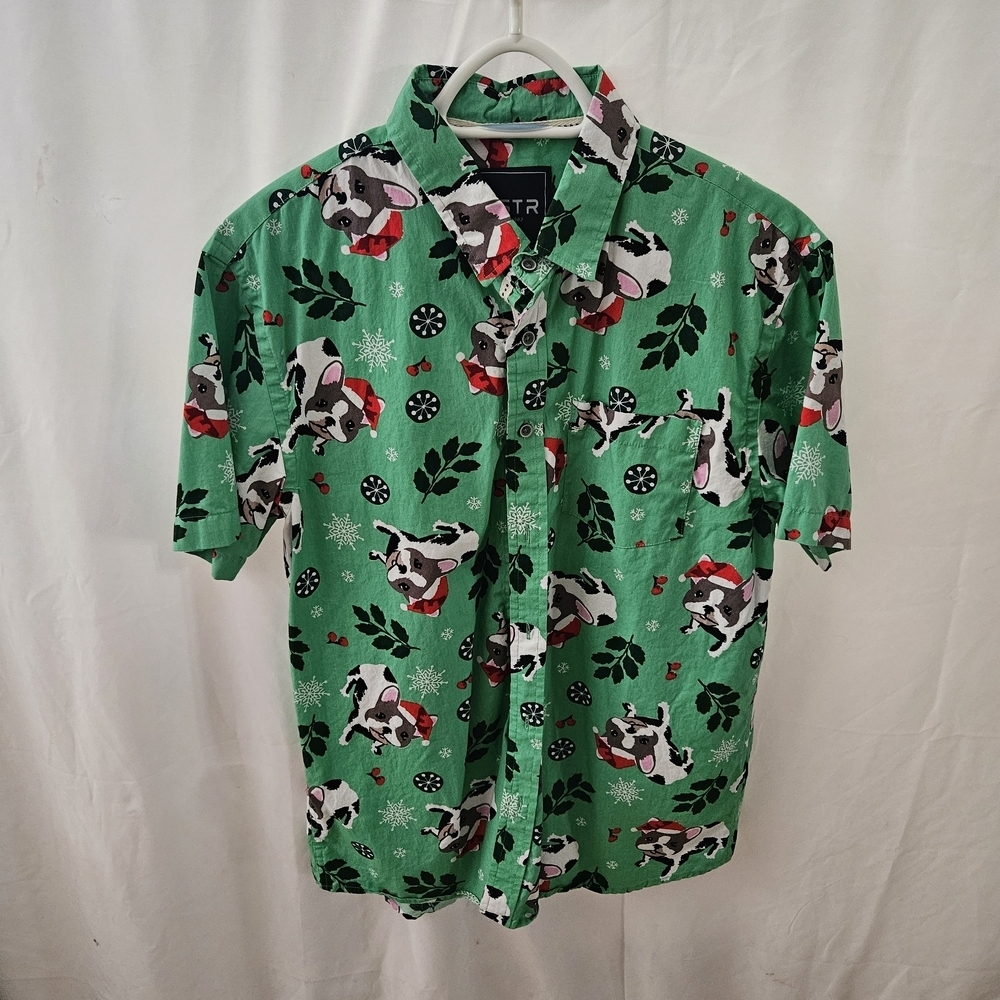 Othr Green Festive Dog Print Shirt